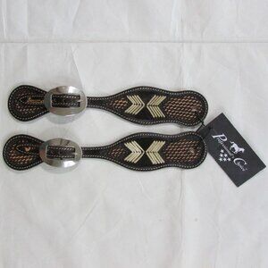 Professional's Choice Chocolate Arrowhead Spur Straps - 3P9037